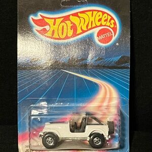 Hot Wheels White Jeep CJ-7 No 3953 Die Cast Metal NEW Sealed Toy Car 1987